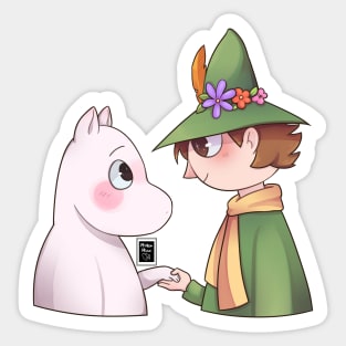 Moomin Troll and Snufkin Sticker